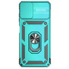 For Samsung Galaxy A06 4G Sliding Camshield Holder Phone Case(Cyan Blue)