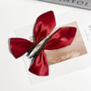 2 Pairs Half Bow Hair Clip Retro Girl Side Duckbill Clip Hair Ornament, Colour: Polyester Red