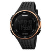 SKMEI 1219 Men Multi-Function Electronic Watch Outdoor Sports Watch(Rose Gold)