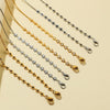 Flower Gold-Plated Stainless Steel Hanging Neck Chain Anti-Lost Mask Lanyard(Silver White Flower)