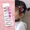 6 PCS/Set Kids Hair Accessories Fruit Hairpins Cartoon Rainbow Hair Clip(Red Mermaid 4#)