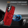 For Samsung Galaxy A35 5G Lens Holder MagSafe Phone Case(Red)