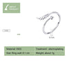 S925 Sterling Silver Angel Wings Open Ring White Gold Plated Open Ring