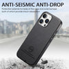 For iPhone 12 Twill Fabric Leather Skin Back Phone Case(Black)