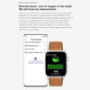 GT22 1.85 inch TFT Screen Leather Band Health Smart Watch, Support Bluetooth Call / Plateau Blood Oxygen / Body Temperature / Arrhythmia / TI Heart Rate Monitoring(Brown)