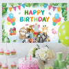 180x110cm Animal Birthday Theme Backdrop Cloth Party Decoration(2023SRB92)