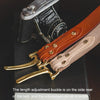 Maden 1802014 Vintage Brass Buckle Adjustable PU Belt, Length: 110cm(Dark Brown)
