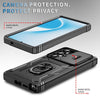 For Samsung Galaxy S25 Ultra 5G Sliding Camshield TPU Hybrid PC Phone Case with Holder(Black)