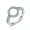 S925 Sterling Silver Womens Inlaid Ring, Size: 8