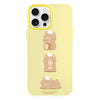 For iPhone 11 Pro Max Skin Feeling Jelly TPU Hybrid PC Phone Case(Bread Bear Yellow)