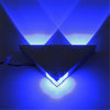 3W Aluminum Triangle Wall Lamp Home Lighting Indoor Outdoor Decoration Light, AC 85-265V(Purple Light)