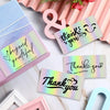 50 Sheets /Pack Laser Rainbow Thank You Card Gift Wrapping Thank You Card(L14)