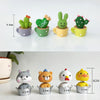 Cute Shaking Head Spring Car Decoration Cake Baking Mini Potted Resin Decoration, Specification: Bears