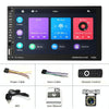 7703C 7 inch Car Double Butt Universal MP5 Bluetooth Player, Style: Standard+12 Light Camera