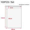 2 Sets CPE Matte Self -Sealed Bag Data Cable Phone Case Packaging Bag, Size:20x33cm