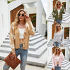 Autumn and Winter Female Knitted Cardigan College Style Sweater Jacket, Size: M(Grey)