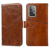 For Samsung Galaxy A52 5G / 4G Geometric Stitching Horizontal Flip TPU + PU Leather Case with Holder & Card Slots & Wallet(Light Brown)