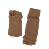 Massage Five-finger Socks Thickened Open-toed Socks, Color: Brown