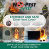 Dual Door Dryer Vent Cover No-Pest Wide Mount Exhaust Cover