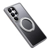 For Samsung Galaxy S25 Ultra 5G Frosted 360 Degree MagSafe Magnetic Holder Phone Case(Grey)