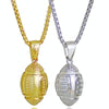 Three-Dimensional Sports Ball Pendant Necklace,Style: Men Rugby White K
