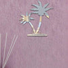 Acrylic Coconut Tree Mirror Stereo Wall Stickers Home Decoration Soft Mirror(Silver)