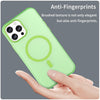 For iPhone 12 Pro Max MagSafe Frosted Translucent TPU + PC Full Coverage Phone Case(Green)