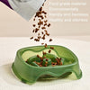 Slow Feed Pet Bowl, Grey, Square, Anti-Gulping Dog & Cat Bowl