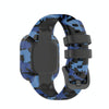 For Garmin Vivofit JR3 Silicone Printing Watch Band(Camouflage Blue)