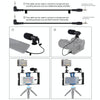 PULUZ 3 in 1 Vlogging Live Broadcast LED Selfie Light Smartphone Video Rig Kits with Microphone + Cold Shoe Tripod Head for iPhone, Galaxy, Huawei, Xiaomi, HTC, LG, Google, and Other Smartphones(Blue)