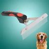 Large Dog Rake Comb | Stainless Steel | Rubber Handle