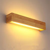 45cm LED Solid Wood Wall Lamp Bedroom Bedside Lamp Corridor Wall Lamp(Warm Light)