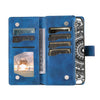 For Samsung Galaxy A06 5G Multi-Card Totem Zipper Leather Phone Case(Blue)