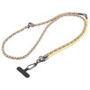 8mm 3 in 1 Anti-lost Strap Phone Crossbody Splicing Lanyard(Yellow Colorful)