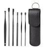 6 In 1 Stainless Steel Spring Spiral Portable Ear Pick, Specification: Black