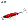 2 PCS PROBEROS LF103 Simulation Metal Sea Fishing Bait, Specification: 40g(E With Hook)