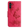 For Samsung Galaxy A36 / A56 5G Butterfly Embossed Flip Leather Phone Case(Red)