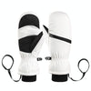 Winter Padded Ski Gloves Outdoor Windproof Warm Sports Gloves, Size: M(White)