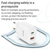 Yesido YC47 USB-C / Type-C + USB Travel Charger with 1m USB-C / Type-C to 8 Pin Cable, EU Plug (White)