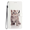 For Samsung Galaxy A56 5G Colored Drawing Leather Phone Case(Little Tabby Cat)