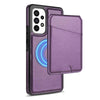 For Samsung Galaxy A52 4G / 5G / A52s 5G Skin Feel Detachable Card Bag Magsafe Phone Case(Purple)