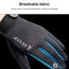 HSLEJP Outdoor Sports Breathable Touch Screen Antiskid Cycling Full Finger Gloves, Size: L(Black+Blue)