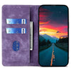 For Samsung Galaxy S25 5G RFID Anti-theft Brush Magnetic Leather Phone Case(Purple)