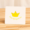 10 PCS Hollow Cartoon Greeting Card(Yellow Crown)
