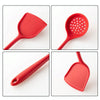 2pcs Non-stick High Temperature Resistant Silicone Cookware, Style: Soup Spoon(Red)