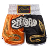 ZhuoAo Muay Thai/Boxing/Sanshou/Fighting Shorts for Men and Women, Size:S(Orange Black Stitching)