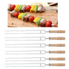 Stainless Steel Barbecue Skewers Barbecue Fork U-shaped Barbecue Fork, Spec: 6pcs