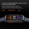 G18 1.83 inch Color Screen Smart Watch Leather Strap, Support  Noninvasive Blood Sugar / Uric Acid(Black)