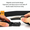 AWMN Metal Nylon Magnetic Buckle Fashion Casual Men Belt, Length: 125cm(Silver Cap Red)