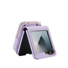 For Samsung Galaxy Z Flip6 AwQuer Crossbody Zipper Wallet Bag Litchi Leather Phone Case(Light Purple)